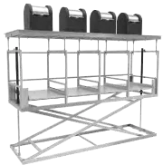 Hydraulic platform for underground bins