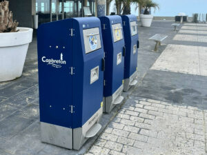 cestini portarifiuti informatizzati con pressa interna